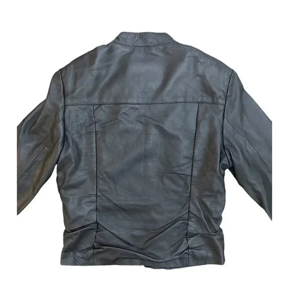 VTG Hudson Leather Jacket Dark Brown Women’s Tagged A (small) NWT Biker Lined - Picture 8 of 12
